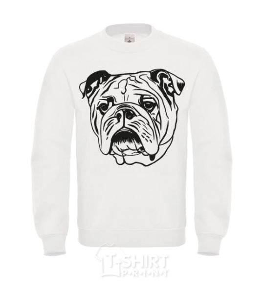 Sweatshirt Sad bulldog White фото