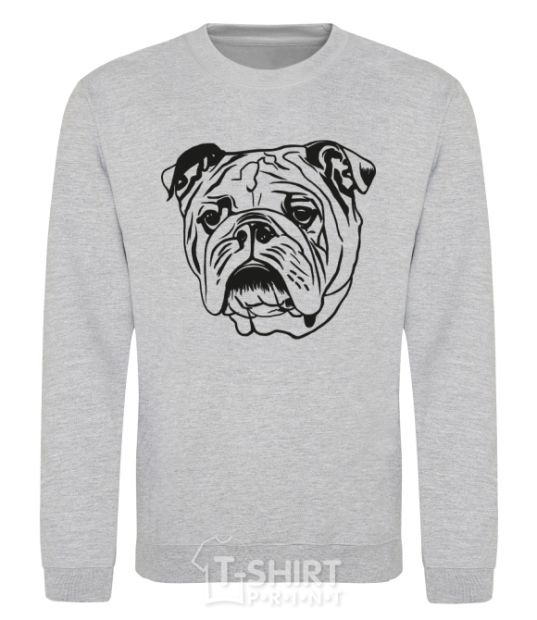 Sweatshirt Sad bulldog sport-grey фото