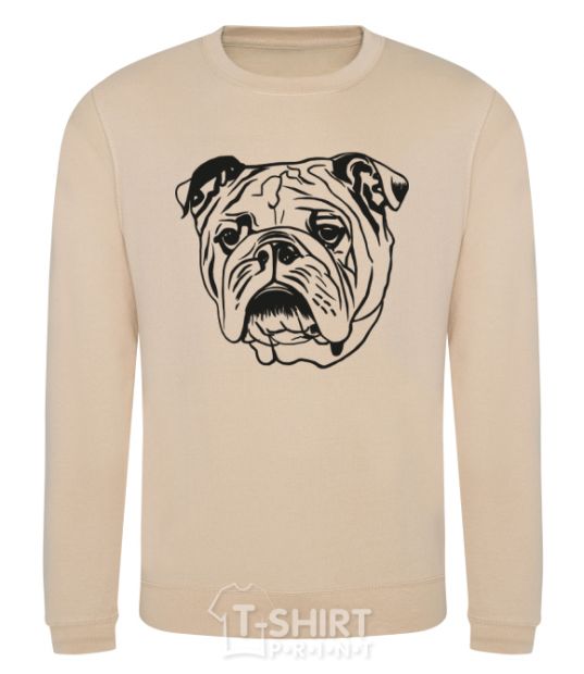 Sweatshirt Sad bulldog sand фото