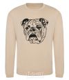 Sweatshirt Sad bulldog sand фото