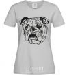 Women's T-shirt Sad bulldog grey фото