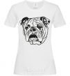 Women's T-shirt Sad bulldog White фото