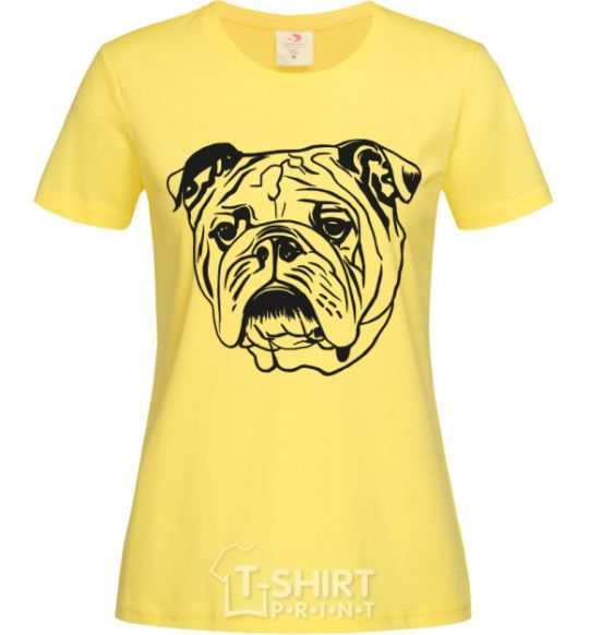 Women's T-shirt Sad bulldog cornsilk фото