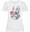 Женская футболка Hippie bulldog Белый фото