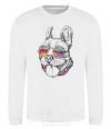 Sweatshirt Hippie bulldog White фото