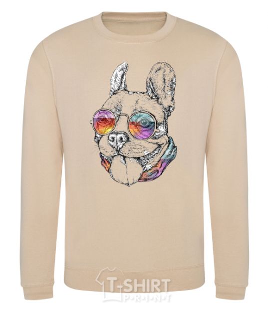 Sweatshirt Hippie bulldog sand фото