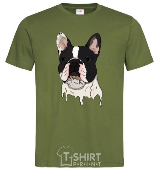 Men's T-Shirt Bulldog illustration millennial-khaki фото