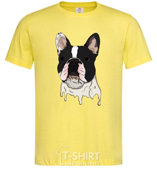 Men's T-Shirt Bulldog illustration cornsilk фото