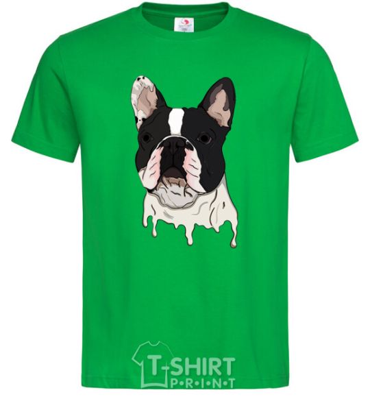 Men's T-Shirt Bulldog illustration kelly-green фото