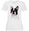 Women's T-shirt Bulldog illustration White фото