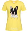 Women's T-shirt Bulldog illustration cornsilk фото