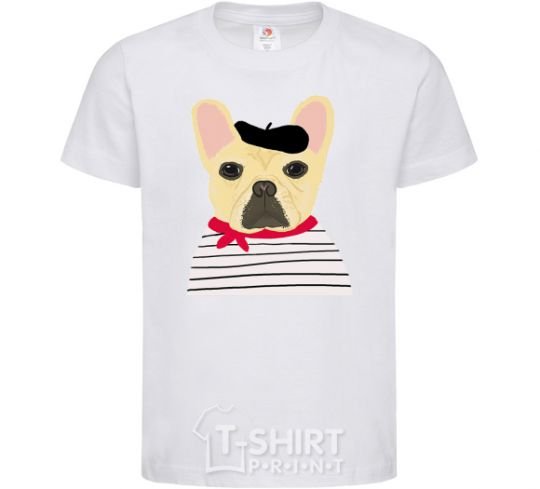 Kids T-shirt Bulldog sailor White фото