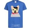 Kids T-shirt Bulldog sailor royal-blue фото