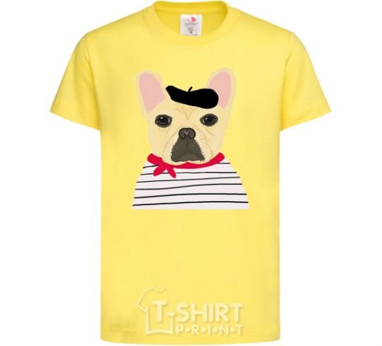 Kids T-shirt Bulldog sailor cornsilk фото