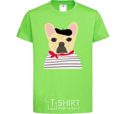 Kids T-shirt Bulldog sailor orchid-green фото