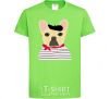 Kids T-shirt Bulldog sailor orchid-green фото