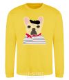 Sweatshirt Bulldog sailor yellow фото