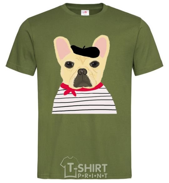 Men's T-Shirt Bulldog sailor millennial-khaki фото