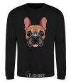 Sweatshirt Bulldog face painting black фото