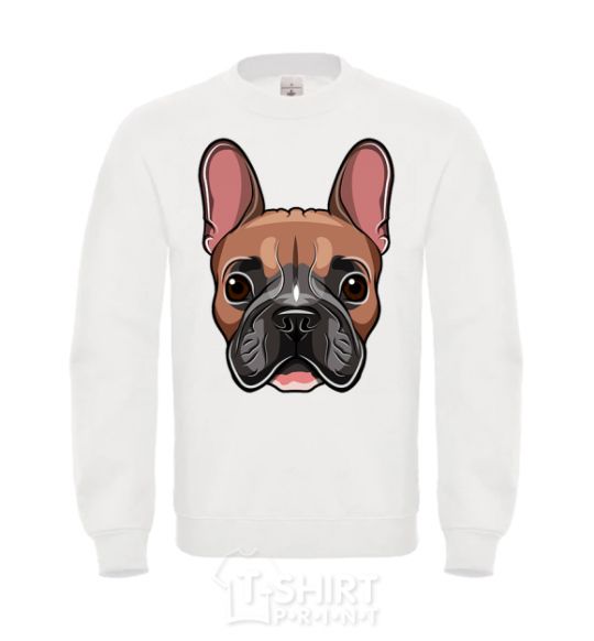 Sweatshirt Bulldog face painting White фото