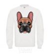 Sweatshirt Bulldog face painting White фото