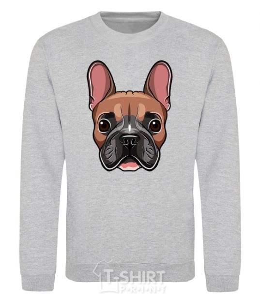 Sweatshirt Bulldog face painting sport-grey фото