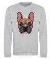 Sweatshirt Bulldog face painting sport-grey фото