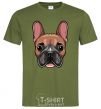 Men's T-Shirt Bulldog face painting millennial-khaki фото