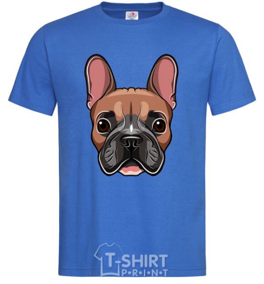 Men's T-Shirt Bulldog face painting royal-blue фото