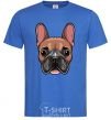 Men's T-Shirt Bulldog face painting royal-blue фото