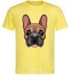 Men's T-Shirt Bulldog face painting cornsilk фото