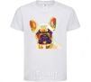 Kids T-shirt Multicolor bulldog White фото