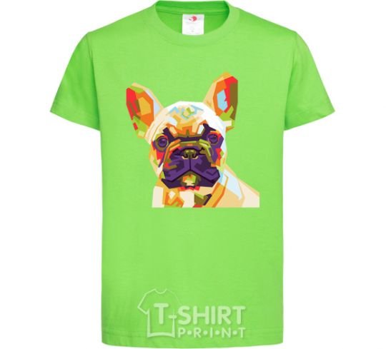 Kids T-shirt Multicolor bulldog orchid-green фото