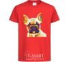 Kids T-shirt Multicolor bulldog red фото