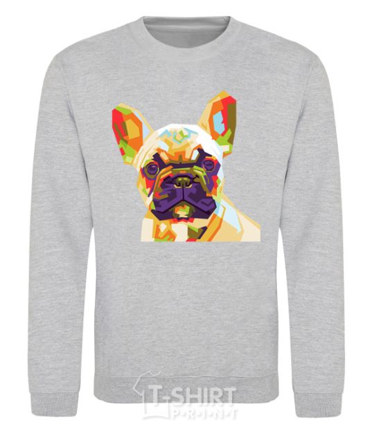 Свитшот Multicolor bulldog Серый меланж фото