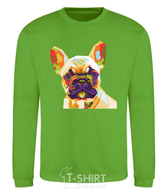 Свитшот Multicolor bulldog Лаймовый фото