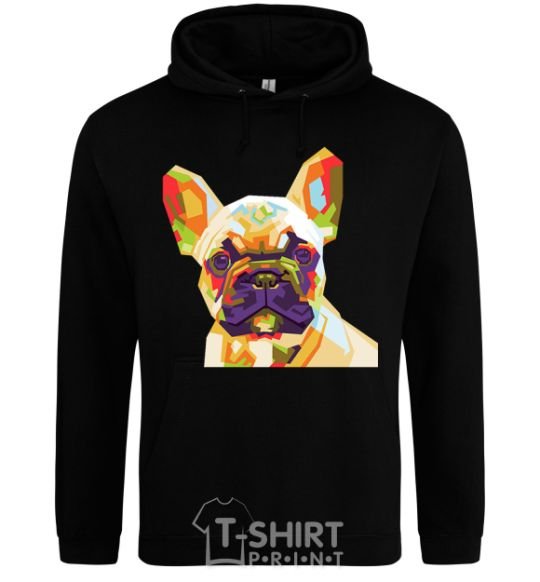 Мужская толстовка (худи) Multicolor bulldog Черный фото