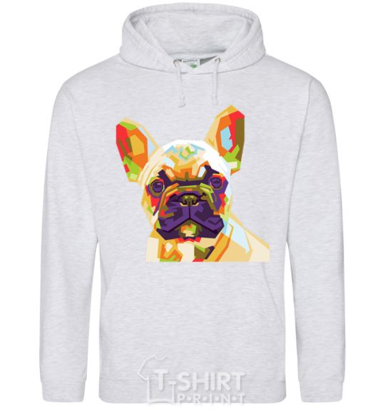 Men`s hoodie Multicolor bulldog sport-grey фото