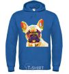 Мужская толстовка (худи) Multicolor bulldog Сине-зеленый фото