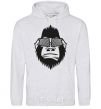 Men`s hoodie Gorilla in glasses sport-grey фото