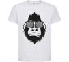 Kids T-shirt Gorilla in glasses White фото
