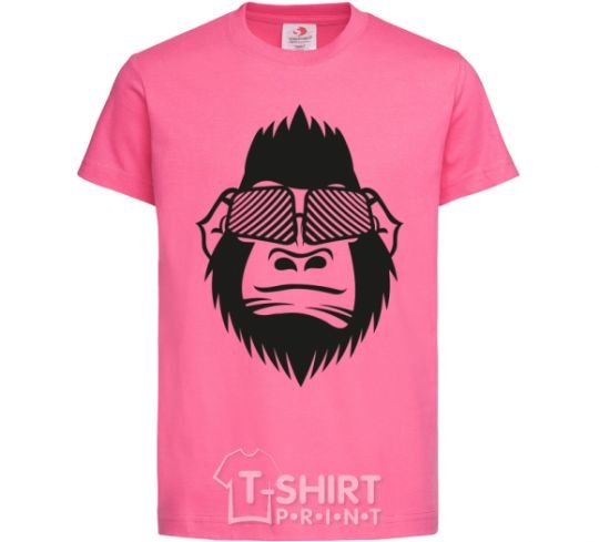 Kids T-shirt Gorilla in glasses heliconia фото