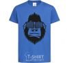 Kids T-shirt Gorilla in glasses royal-blue фото