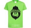 Kids T-shirt Gorilla in glasses orchid-green фото