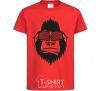 Kids T-shirt Gorilla in glasses red фото