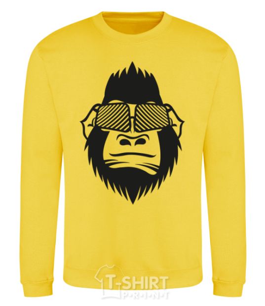 Свитшот Gorilla in glasses Солнечно желтый фото
