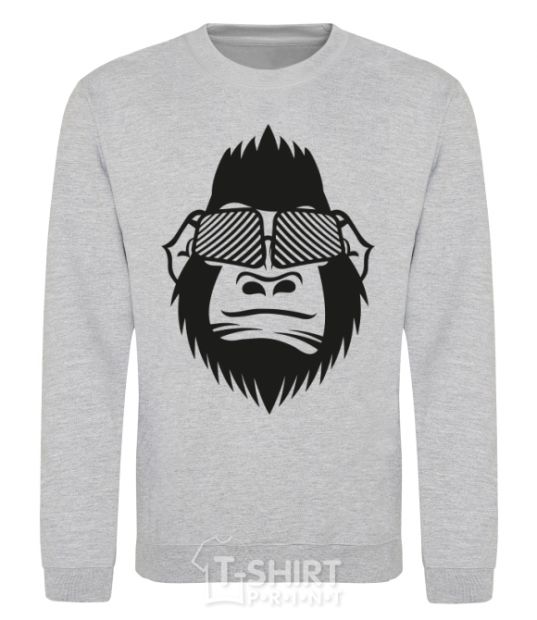 Sweatshirt Gorilla in glasses sport-grey фото