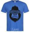 Men's T-Shirt Gorilla in glasses royal-blue фото