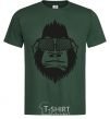 Мужская футболка Gorilla in glasses Темно-зеленый фото