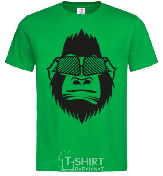 Men's T-Shirt Gorilla in glasses kelly-green фото